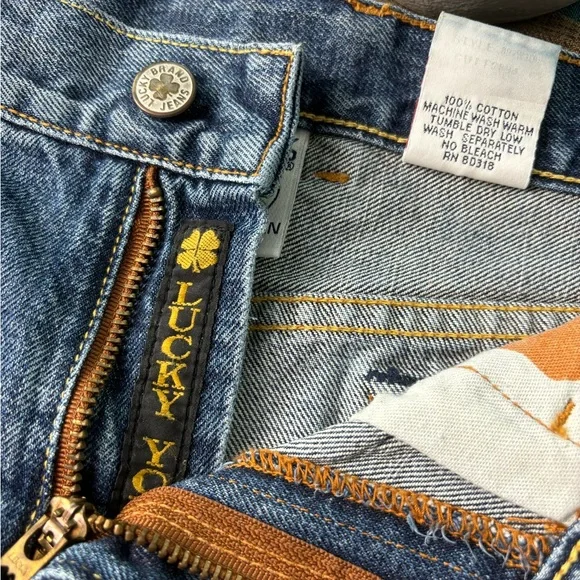 Vintage LUCKY BRAND Denim Cut Off Jean Shorts - Sz 4/27 - Picture 10 of 14